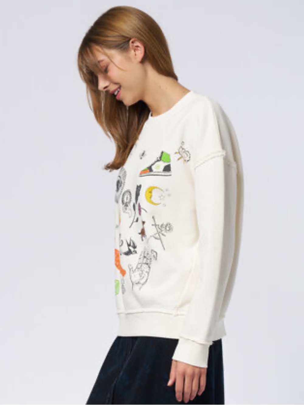 Raquel Allegra Graphic Dirty White Hesperia Sweatshirt - Picture 4 of 9